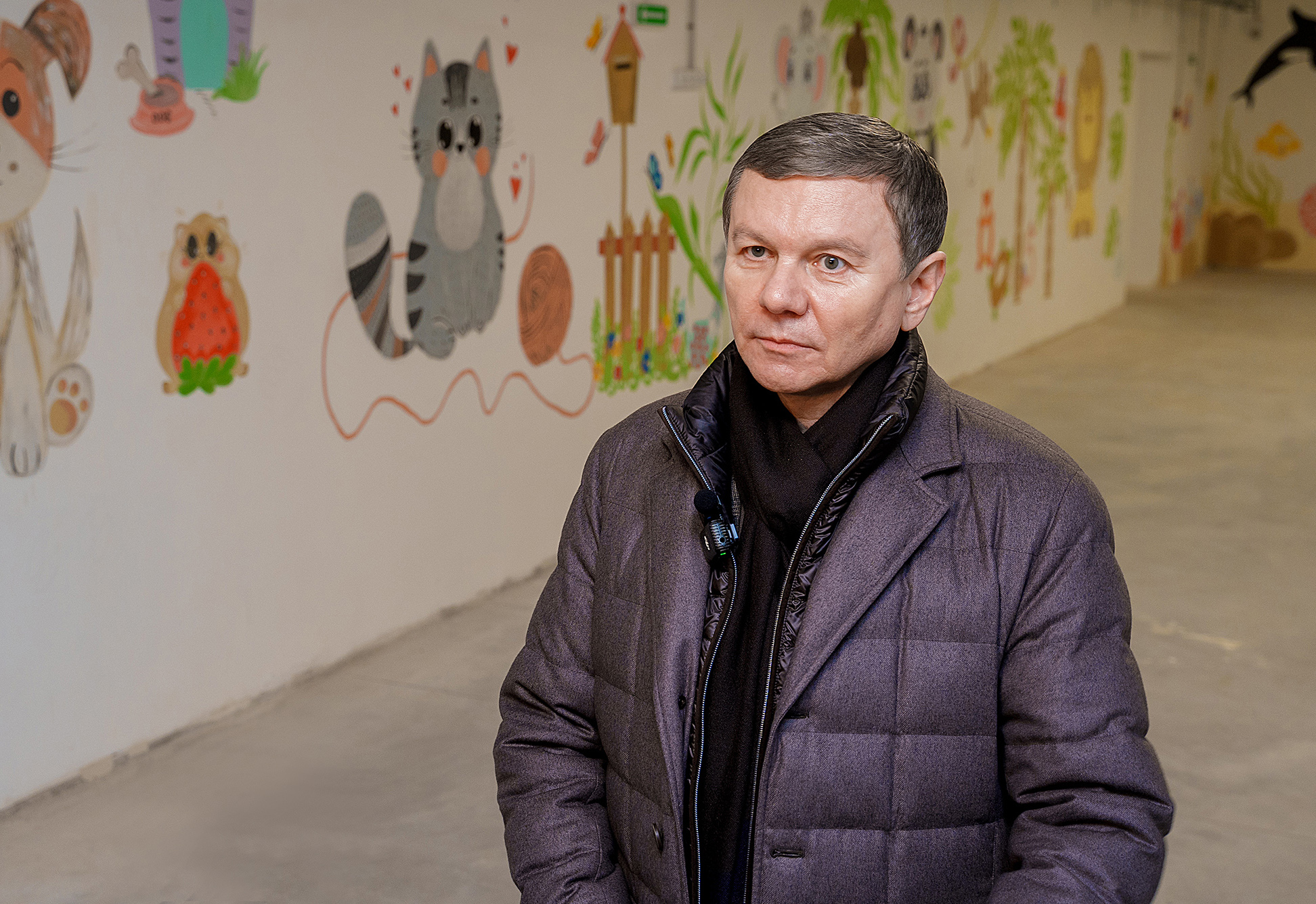 Сергій Моргунов під час перевірки будівництва протирадіаційного укриття на території садочка №60 