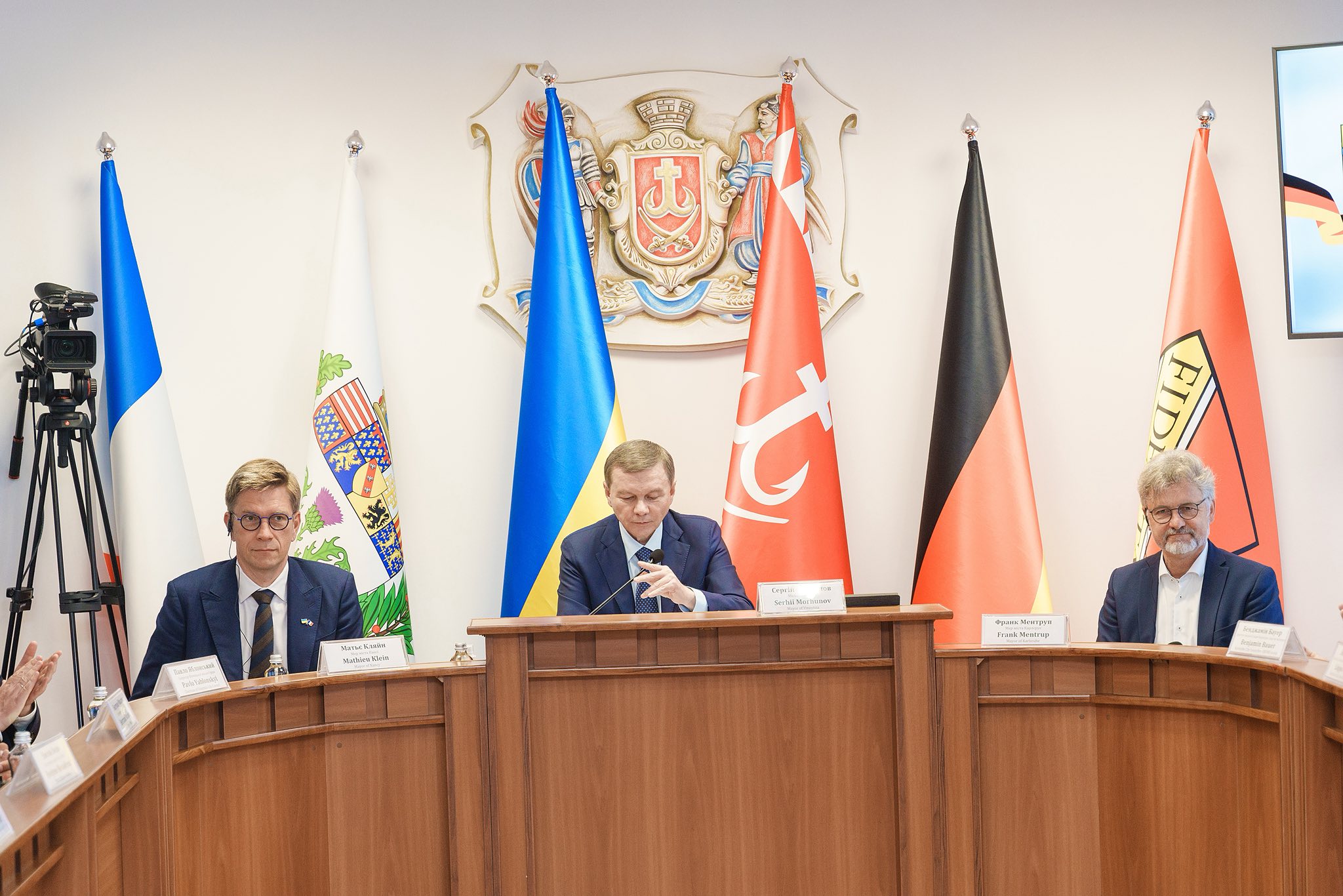 Візит дружби та солідарності: у Вінниці перебувають делегації міст-побратимів Нансі та Карлсруе на чолі із їхніми лідерами